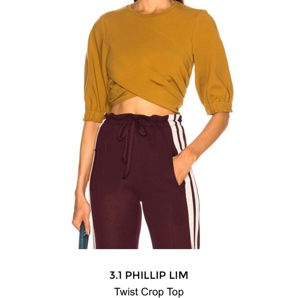 3.1 PHILIPP LIM twist crop top black Size :M - Picture 7 of 9